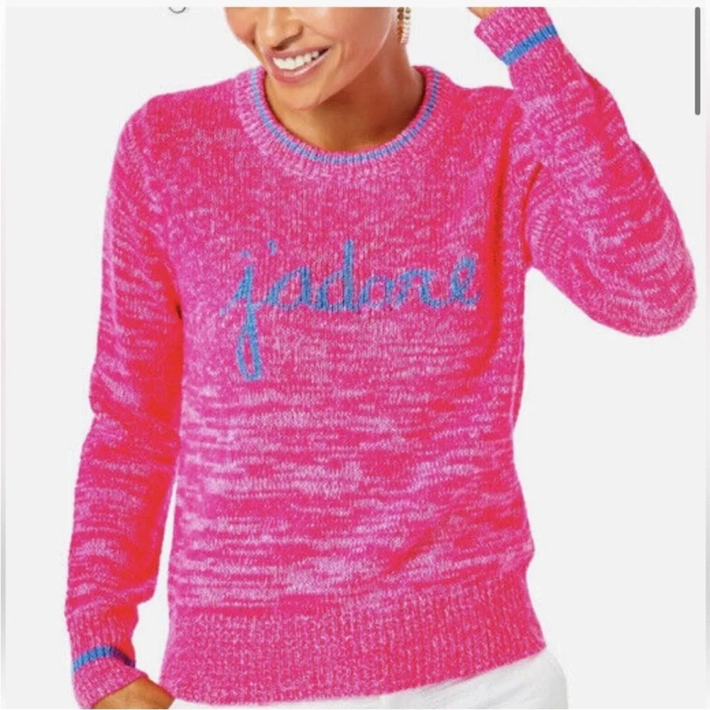 Lilly Pulitzer J'adore Pink Sweater - Picture 1 of 4